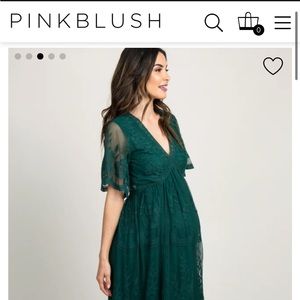 Pink Blush Lace Maternity Dress